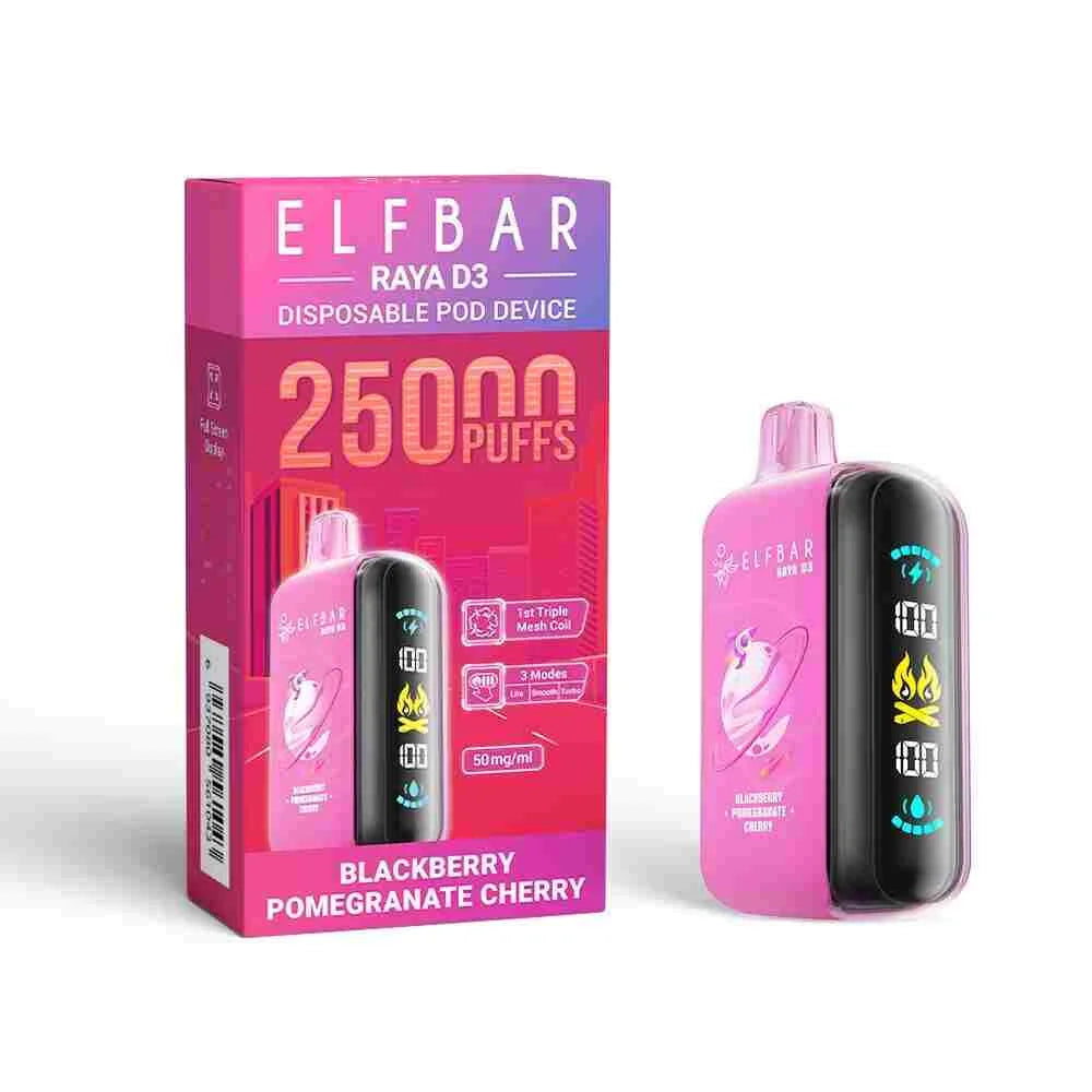 Elf Bar Raya D3 Blackberry Pomegranate Cherry – 25000 - Vape Shop Chennai
