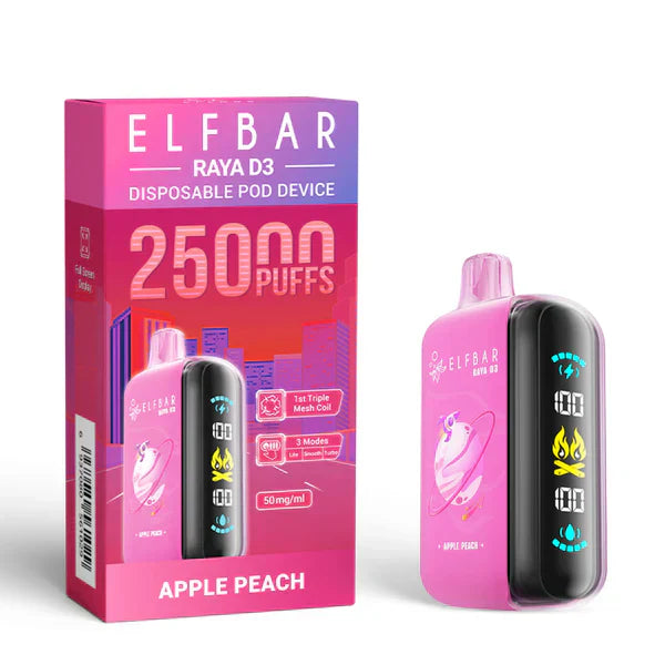 Elf Bar Raya D3 Apple peach – 25000 - Vape Shop Chennai