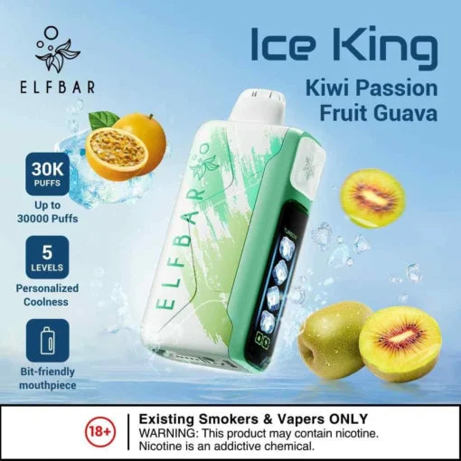Elf Bar Ice King – Kiwi Passion Fruit Guava – 30K - Vape Shop Chennai