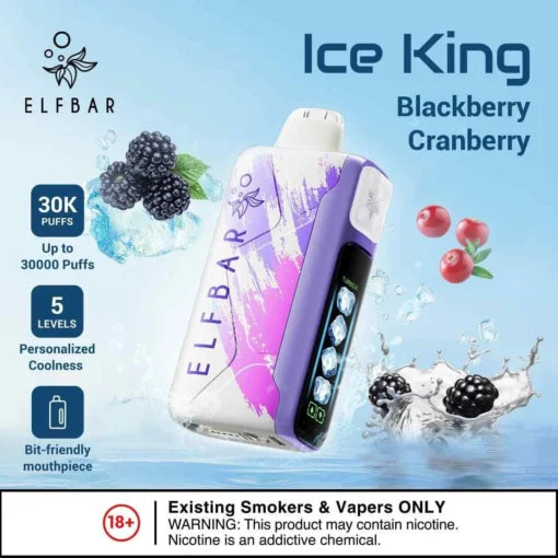 Elf Bar Ice King – Blackberry Cranberry – 30K - Vape Shop Chennai