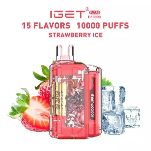 IGET FLARE B10000 – Strawberry ice - Vape Shop Chennai