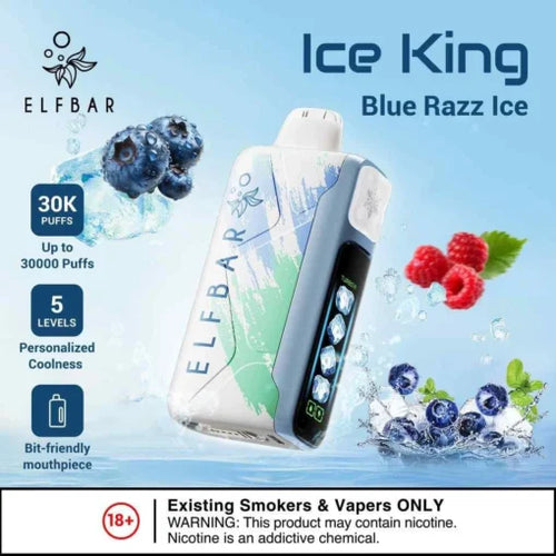 Elf Bar Ice King 30K – Blue Razz Ice | Adjustable Coolness Vape in Chennai