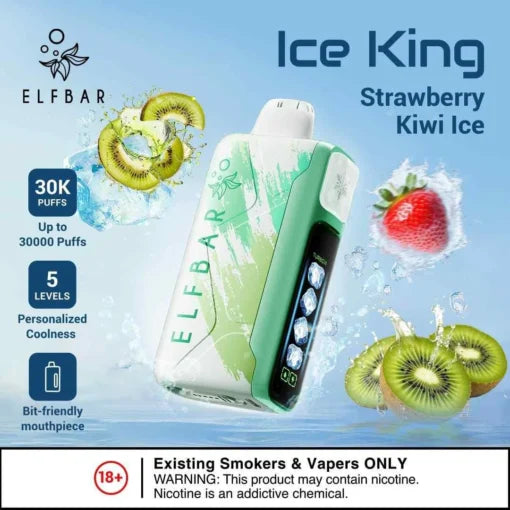 Elf Bar Ice King 30K – Strawberry Kiwi Ice | Adjustable Coolness Vape in Chennai