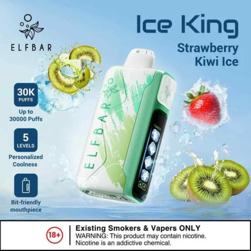 Elf Bar Ice King 30K – Strawberry Kiwi Ice | Adjustable Coolness Vape in Chennai