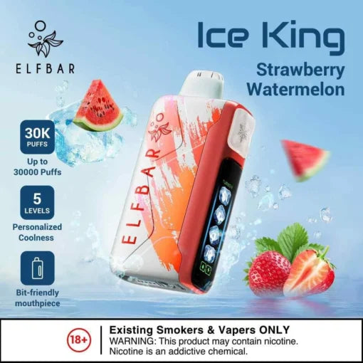 Elf Bar Ice King 30K – Strawberry Watermelon | Adjustable Coolness Vape in Chennai