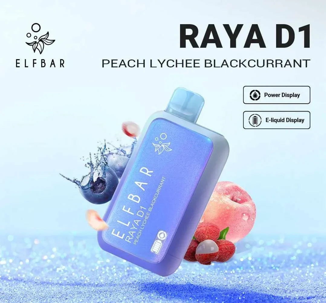 Elf Bar Raya D1 – Peach Lychee Blackcurrant 13K | Premium Disposable Vape in Chennai