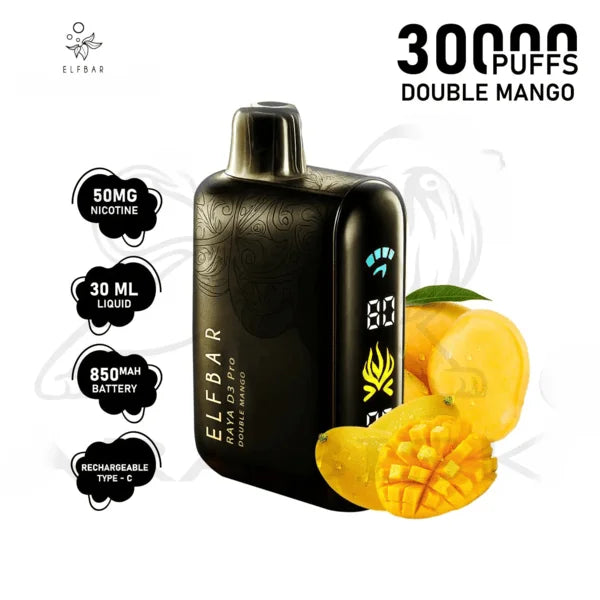Elf Bar Raya D3 Pro 30K – Double Mango | Premium Disposable Vape in Chennai