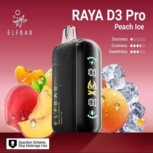 Elf Bar Raya D3 Pro 30K – Peach Ice | Premium Disposable Vape in Chennai