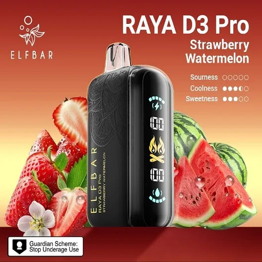 Elf Bar Raya D3 Pro – Strawberry Watermelon | Premium Disposable Vape in Chennai